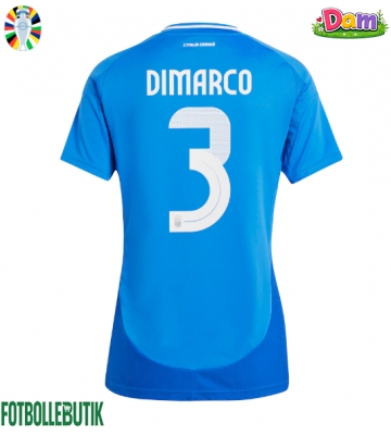 Italien Federico Dimarco #3 Hemmatröja Kvinnor EM 2024 Kortärmad